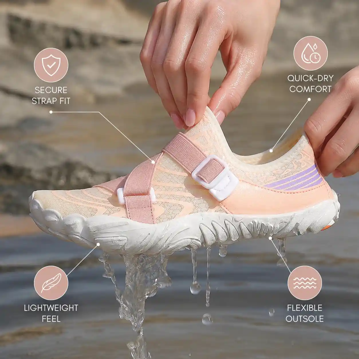 Quick dry flexible outsole Dr. Solberg shoe
